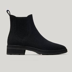 Rothys Merino Wool Lug Boots Onyx Black Size 7